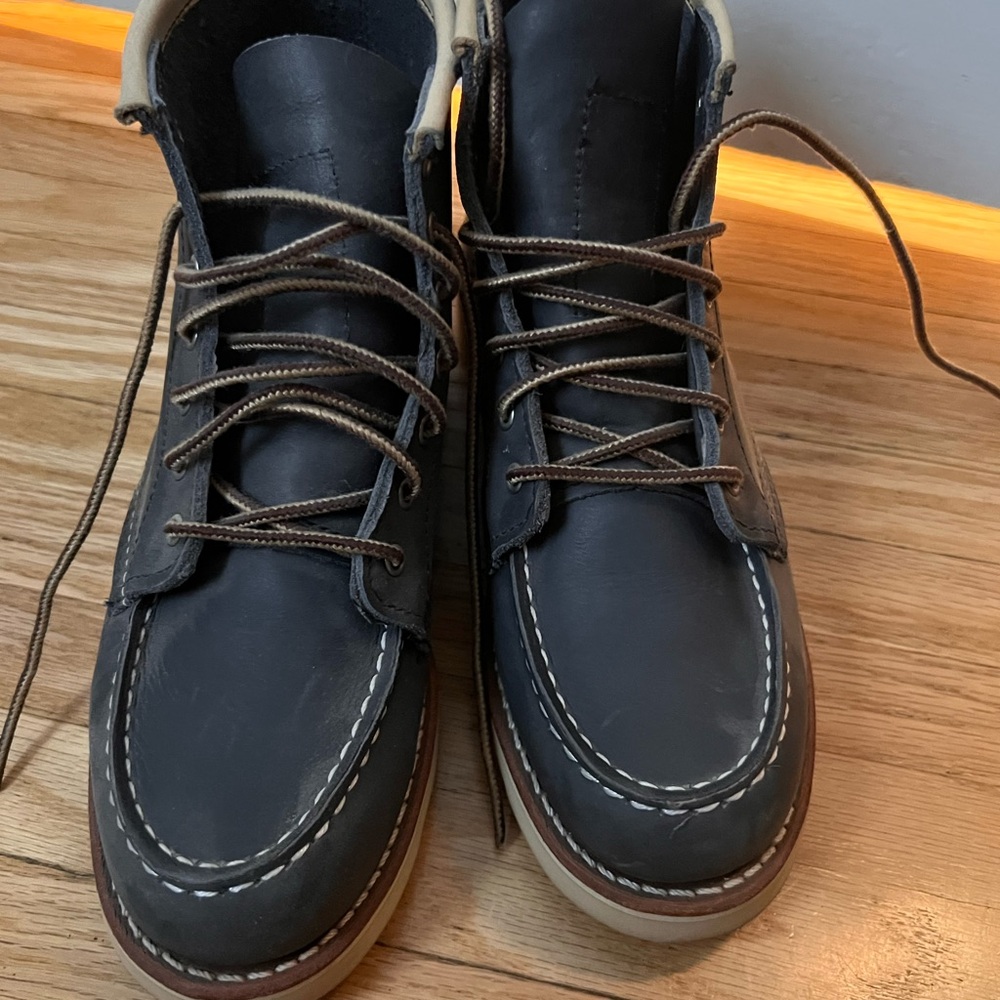 Red Wing Shoes Dark Blue Leather Boots